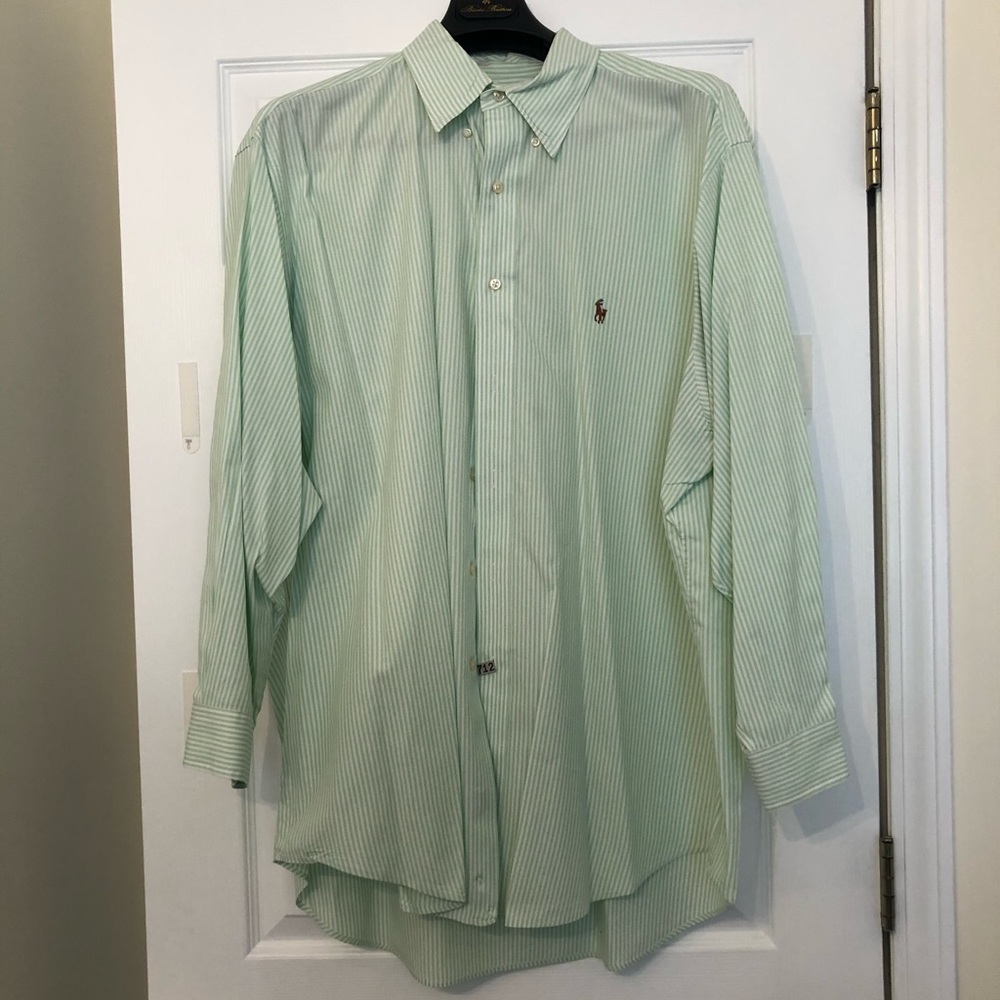Classic Fit Green Ralph Lauren Button Down Shirt